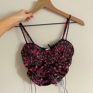 NWT For love & lemons bustier floral top